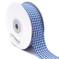 thumbnail image 1 of VIVIQUEN Blue Gingham Ribbon Checkered Ribbon 1-Inch 25 Yard Each Roll 100% Polyester Woven Edge (Blue), 1 of 5