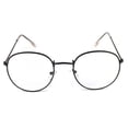thumbnail image 1 of Lunettes à Impression Métallique Rondes à Grande Monture Unisexes Lunettes Décoratives Légères Lentille Claire Lunettes Rétro, 1 of 9