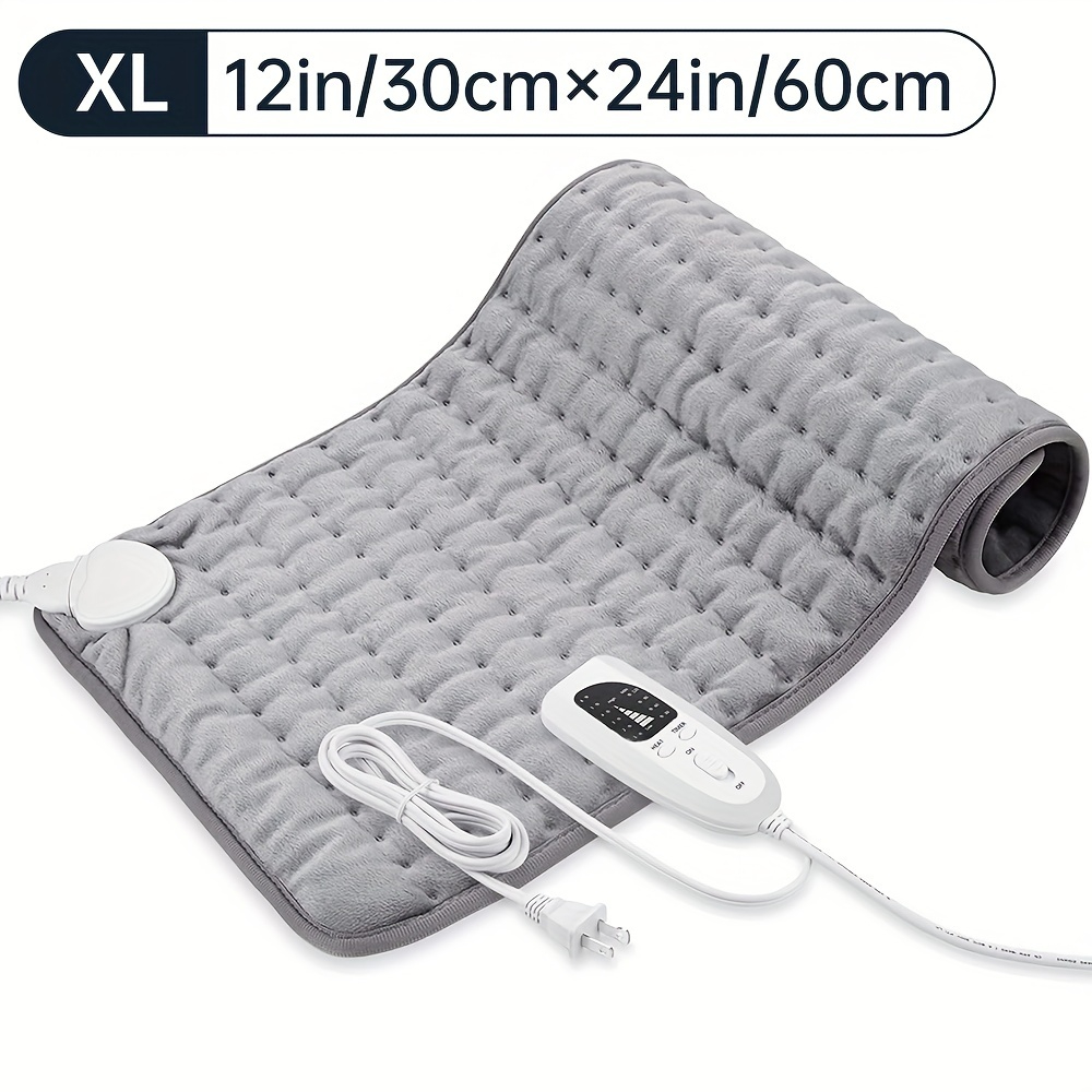 LNGOOR Extra Large Electric Heating Pad 16x30” - Comfort Relief for Back  Neck  Shoulders & More - 6 Heat Levels  4 Timer Settings  Auto Shut-Off  Machine Washable  Moist/Dry Relax
