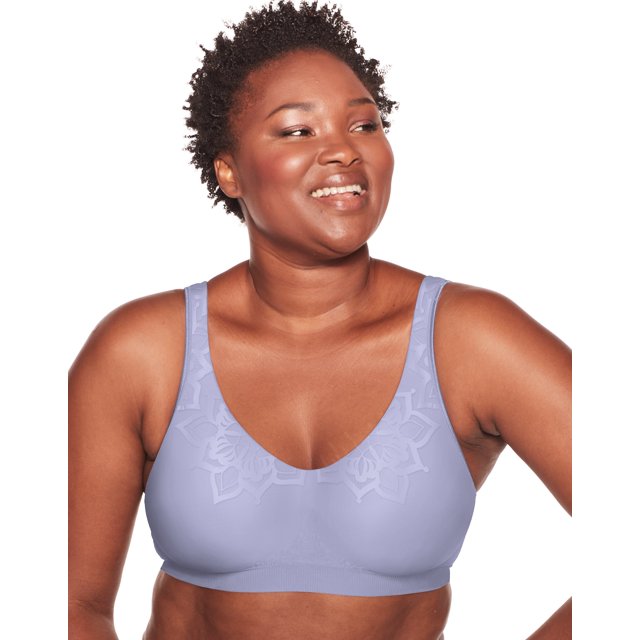 Bali Womens Comfort Revolution Smart Size Wirefree Bra, M, Urban Lilac Aztec