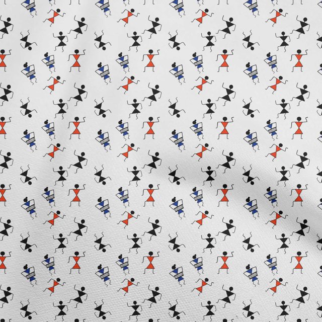 oneOone Polyester Spandex Orange Fabric Asian Floral Block Craft Projects Decor Fabric Printed By The Yard 56 Inch Wide