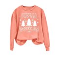thumbnail image 2 of Qertyioot Pull d'Hiver Mode Femme Imprimé de Noël, Manches Longues Col Rond Chaud Ample Tendance Hauts Tricotés, 2 of 4