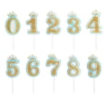 thumbnail image 3 of pitrice Golden Glitter Number Candle Birthday Cake Party Wedding Pie Decoration Kids Gift, Type 2, 3 of 8