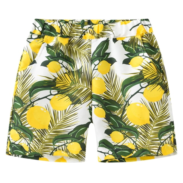 MIASHUI Boys Swim Trunks Summer Lightweight Beach Shorts Swiming Shorts,Light Yellow,8-9 Years