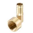 thumbnail image 1 of Unique Bargains 16mm Barbed x G1/2 Female Thread Brass Hose Barb Fitting Elbow, 1 of 6