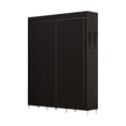 thumbnail image 1 of Black Dustproof Closet Wardrobe Multifunctional Fabric Storage Cabinet Assembly Organizer For Home Bedroom Portable Space Saving Storage Solution Easy Setup W-865 Black, 1 of 6