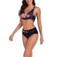 thumbnail image 5 of GZWYHT Bathing Suit for Women Tankini Swimsuits for Women Womens Swimsuits Two High Waisted Bathing Suits Color Block Wrap Front Bikini Sets Womens Swimsuits Women Beach Fashion Red 5XL, 5 of 5