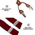 thumbnail image 2 of SHOWERORO 1 Set Kids Suspenders Bowtie Set Prevent Slipping Dark Red for School Functions, 2 of 5
