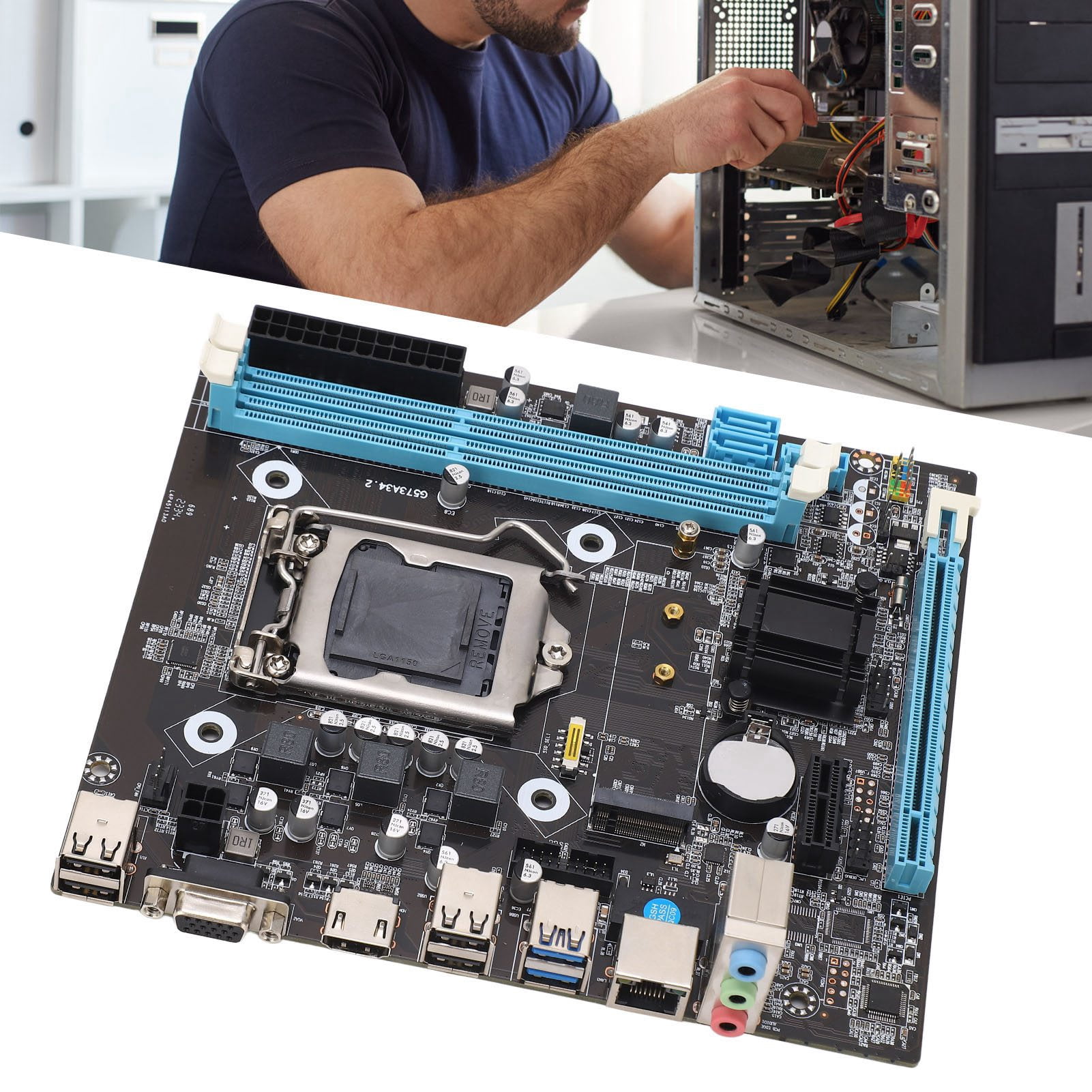 Computer Motherboard, LGA 1150 PCIe Slot H81 Motherboard High Speed  for Desktop PC