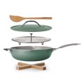 thumbnail image 1 of All in One Plus Pan, 5 Quart Aluminum Ceramic Non Stick - Sea Salt, 1 of 12
