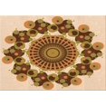 thumbnail image 1 of Ahgly Company Machine Washable Indoor Rectangle Transitional Mahogany Brown Area Rugs, 7' x 9', 1 of 7