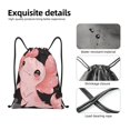thumbnail image 4 of Xecao Cute Axolotl Sakura Blossoms A Pattern Sports Drawstring Backpack - String Swim Gym Bag with Wet Proof Pocket for Women&Men-Small, 4 of 6