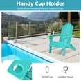thumbnail image 3 of Patiojoy 2PCS Folding Adirondack Chair Outdoor Adirondack Chair Weather Resistant Lounger  Fire Pit Chair for Backyard Porch Poolside Turquoise, 3 of 8