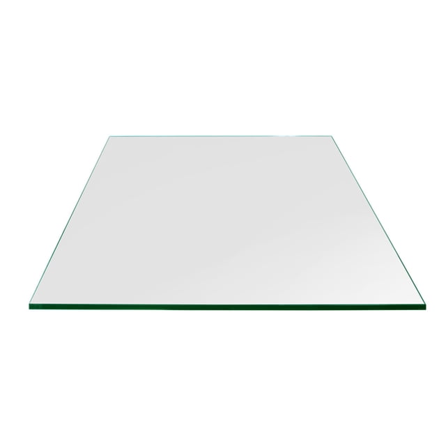 Dulles Glass 12 In Square Flat Polish Edge 1/4 In Tempered Glass Table Top