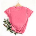 thumbnail image 3 of Baberdicy T-Shirts à Manches Courtes Décontractés Unis Amples à Col Rond pour Femmes Rose 3TG, 3 of 7