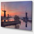 thumbnail image 2 of Windmills at Sunrise Panorama - Landscape Canvas Art Print, 2 of 4