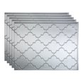 thumbnail image 1 of Fasade 18in x 24in Monaco Argent Silver Backsplash Panel 5 Pack, 1 of 5