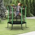 thumbnail image 2 of Soozier Trampoline pour Enfants de 63 Pouces avec Filet de Protection pour l'Intérieur, Vert, 2 of 10