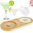 thumbnail image 1 of Margarita Salt Rimmer Reusable Bamboo Sugar Salt Rimmer with Double Plate Bar Glass Rimmer Salt Box Spice Container Bartender Tool for Cocktail and Margarita, 1 of 10