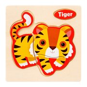 LSLJS Wooden Puzzle Children Ocean-Animal Traffic Dinosaur Puzzle Toy, Wooden Puzzle