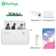 thumbnail image 4 of PeriPage A9s MAX Mini Portable Photo Mobile Printer 304dpi Wireless Thermal Printer, White, with Notes Paper Roll & USB Cable, 1 Count, 4 of 7