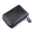 thumbnail image 5 of Men's Wallet Genuine Leather Credit Card Holder RFID Blocking Zipper Thin Pocket, 5 of 5