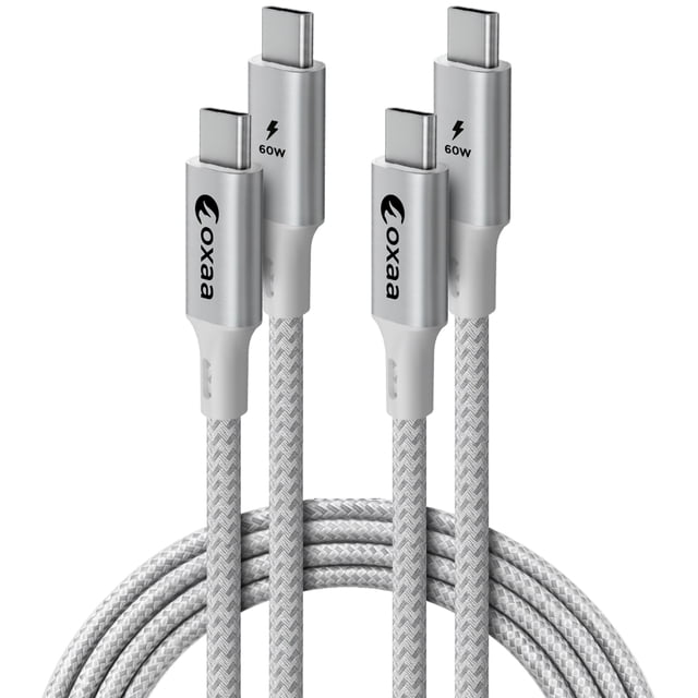 OXAA USB C to USB C Fast Charging Cable 60W, Durable & High-Speed, Compatible with iOS, Android, and Laptops