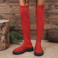 thumbnail image 2 of Bottes d'Hiver pour Femmes Décontractées au-Dessus du Genou à Talon Épais à Talon Bas, 2 of 9