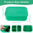 thumbnail image 4 of Silicone Bento Box with 3 Removable Compartments Portable Silicone Lunch Box Leakproof Bento Snack Box Food Grade Bento Lunch Box Dishwasher Safe for Kids Office School, 4 of 9