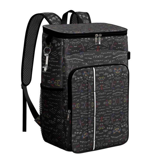 Experiment Themed Cooler Backpack, Leakproof and Waterproof with Scientific Formula Design for Educational Use