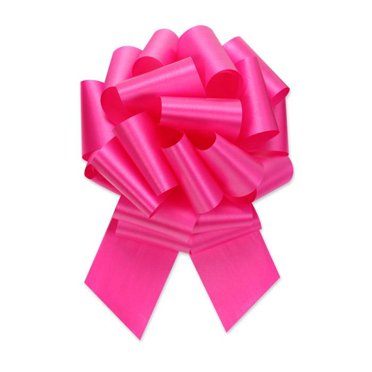 50 Pcs - Ruban Rose Vif à Nœud Coulissant 4"D