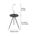 thumbnail image 2 of BAOPAI Portable Folding Round Outdoor Table with Adjustable Height and Double Layer Design including Light Hook for Camping Picnic and Tailgating, 2 of 6