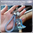 thumbnail image 3 of MesaSe Dinosaur Keychain Doll Adorable Appearance Vibrant Color Creative Shape with Colorful Bead Shatterproof Backpack Keychain Cartoon Dinosaur Pendant for Kids, 3 of 10