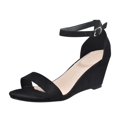 thumbnail image 2 of DPTALR Été Femmes Ronde Orteil Grande Taille Wedges Occasionnels Chaussures Sandales, 2 of 7