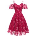 thumbnail image 1 of Pisexur Robe d'Invitée de Mariage pour Femme, Robe Vintage en Tulle à Broderie Florale, Sans Manches, Robe de Cocktail Formelle Évasée, Robe de Bal, de Fête, de Soirée, 1 of 6