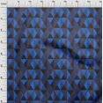 thumbnail image 4 of oneOone Viscose Chiffon Medium Blue Fabric Geometric Craft Projects Decor Fabric Printed By The Yard 42 Inch Wide, 4 of 4