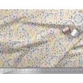 thumbnail image 2 of Feuilles de Tissu Georgette Poly Blanc Pomme, Insecte & Tissu Imprimé Artistique Floral par la Cour 52 Pouces de Large, 2 of 3