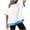 White, variant on Plebaso Oversized T Shirts for Women Color Block Short Sleeve Tees Casual Crew Neck Loose Womens Shirts