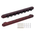 thumbnail image 2 of koolsoo Billiard Pool Cue Rack Wood Wall Mount for Billiards Clubs Game Room Players Dark Red, 2 of 9