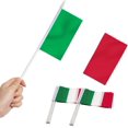 thumbnail image 1 of Anley Italy Mini Flag 12 Pack - Hand Held Small Miniature Italian Flags on Stick - 5x8 Inch with Solid Pole & Spear Top, 1 of 7
