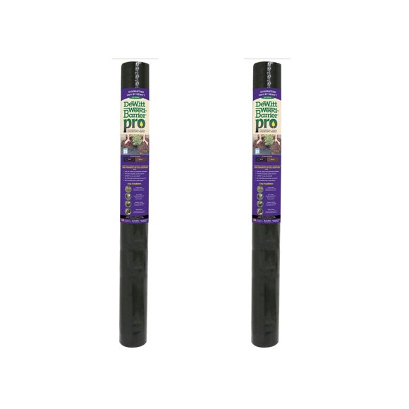 DeWitt Ensemble de 2 Barrières aux Herbes Pro Noir 3 oz Tissu Paysager Robuste, 4 x 300 Pieds