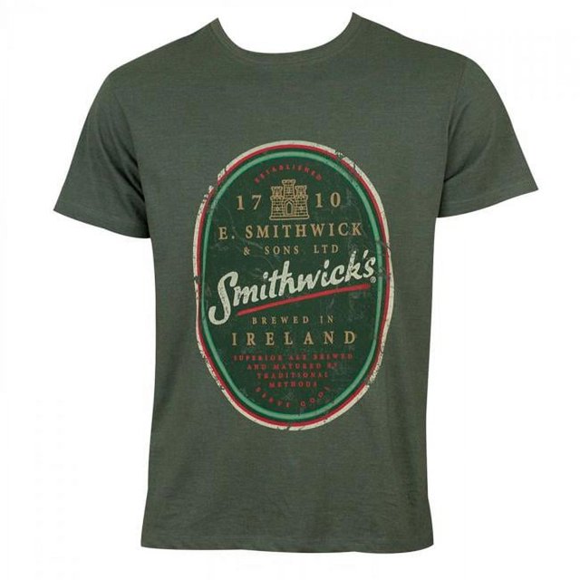 Smithwicks 36102-X-Large Smithwicks Mens Green Distressed T-Shirt - Extra Large