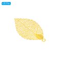 thumbnail image 3 of Unique Bargains Leaf Pendants, 20 Pack Metal Tree Leaf Beads Bulk Leaves Charm Mesh for Jewelry Making Style 5, Golden, 3 of 7