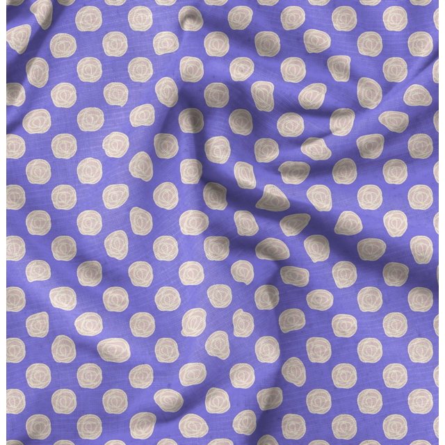 Soimoi Purple polyester Crepe Fabric Rose Floral Fabric Prints By Yard 52 Inch Wide