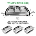 thumbnail image 2 of NutriChef PKBFWM33 Réchauffe-Plat Électrique à Écran Tactile Froid pour Buffet, 2 of 7