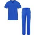 thumbnail image 1 of Adar Addition Go-Everyday Scrub Set for Men - Stylish Scrub Top & Cargo Scrub Pants - A9800 - Royal Blue - M, 1 of 7
