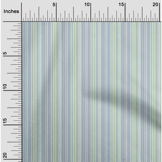 oneOone Coton Biologique Popeline Tissu Sergé à Rayures Multicolores 1 Yard 42 Inch Wide