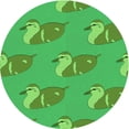 thumbnail image 1 of Ahgly Tapis Rond Lavable en Machine Intérieur Transitionnel Vert Néon, 3 Pieds Rond, 1 of 7