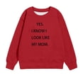 thumbnail image 4 of Économies d'Hiver! SROBPTY Chandails à Manches Longues pour Tout-Petits, T-Shirt pour Enfants à Manches Longues Imprimé, T-Shirt Imprimé à Col Rond Court Convenant aux Garçons et aux Filles Rouge, 2 Ans, 4 of 4