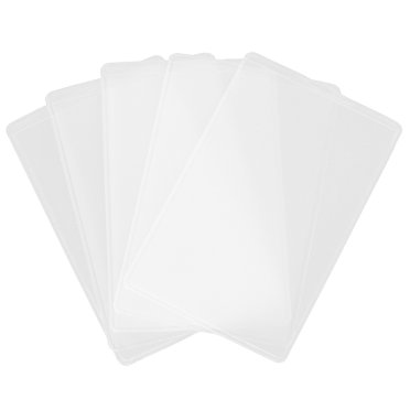 5pcs Clear ID Holder Hard Plastic Card Sleeves for Business Cards Credit Card Protector ID Badge Holder Transparent Cards Covers for Wallet